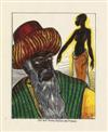 ALLAN ROHAN CRITE (1910 - 2007) Two watercolor and ink drawings.